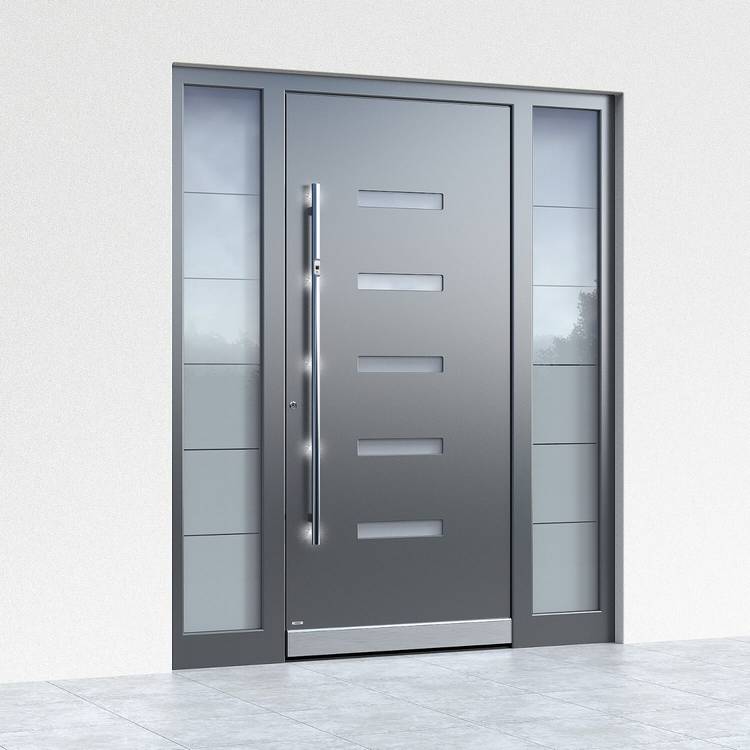 Puerta de entrada modelo Granada en gris