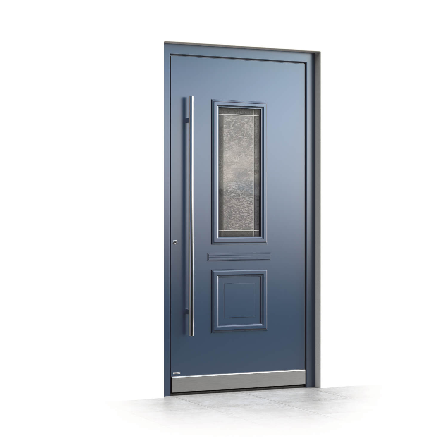Puerta de entrada modelo Huelva con inserto de cristal
