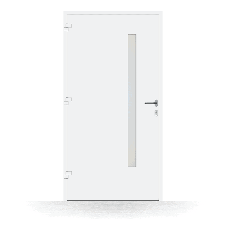 Modelo de puerta de entrada Jerez de la Frontera en blanco desde el interior