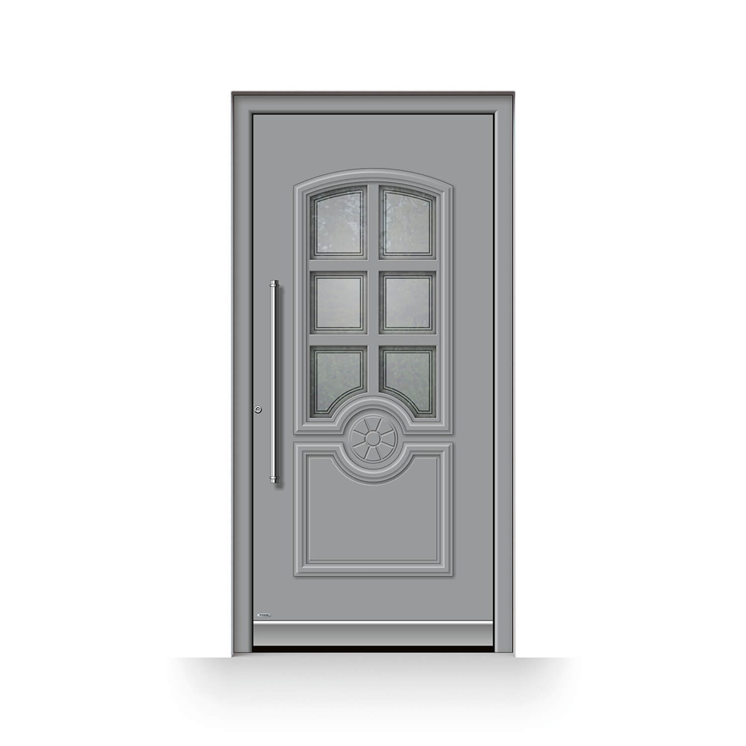 Puerta de entrada modelo Lérida en gris