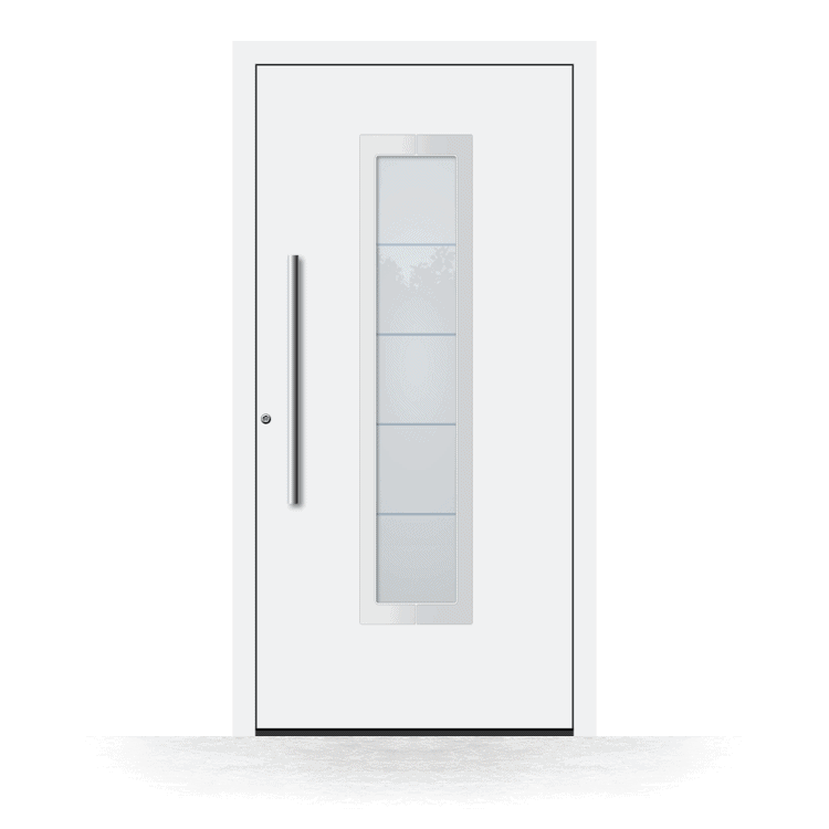 Modelo de puerta de entrada Madrid en blanco
