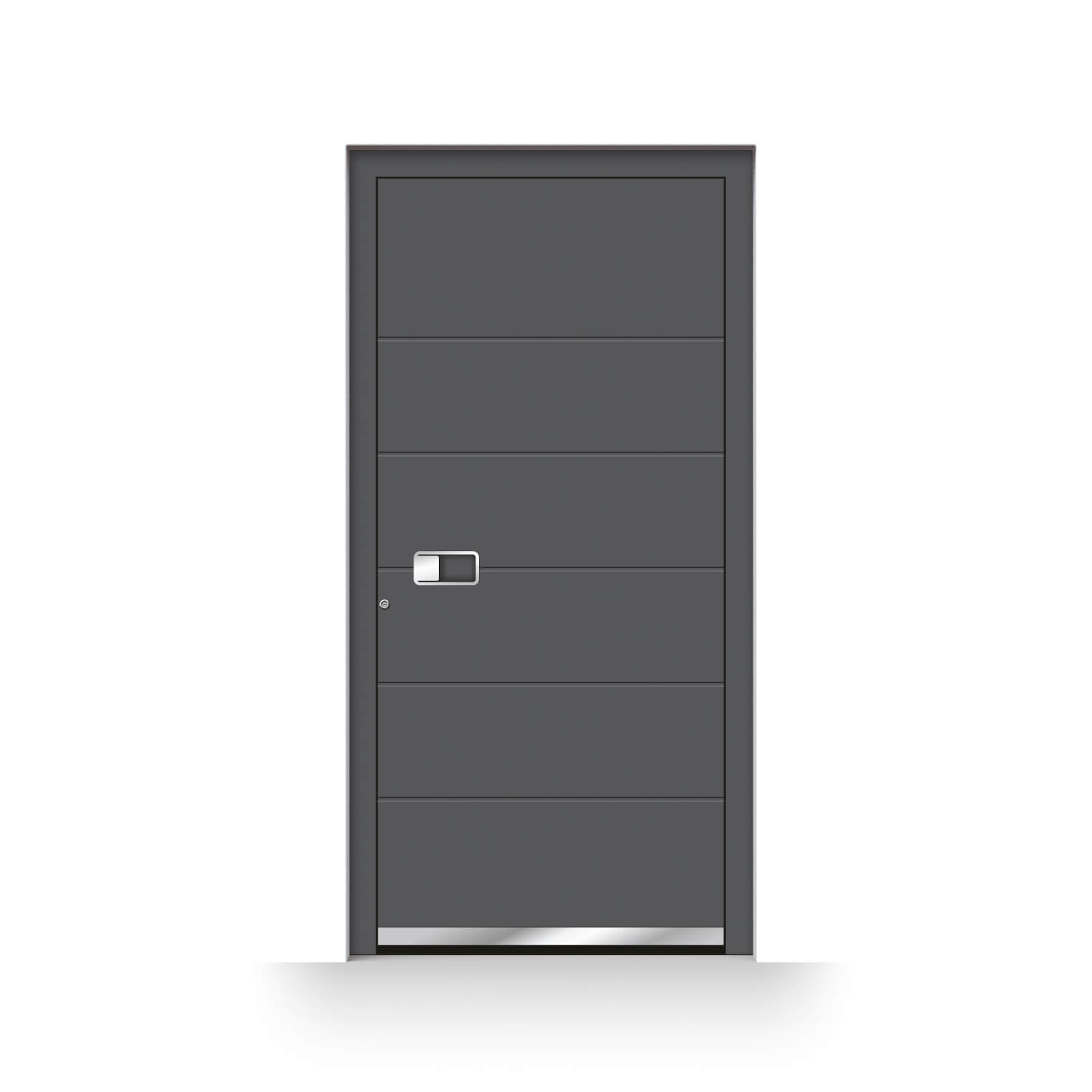 Puerta de entrada modelo Palma en gris antracita