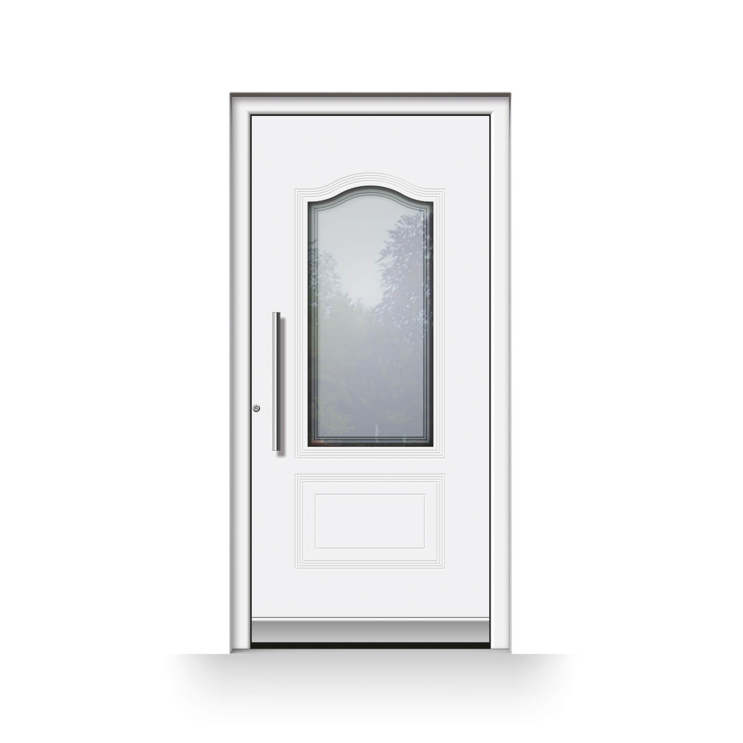 Puerta de entrada modelo Sabadell con fresado decorativo