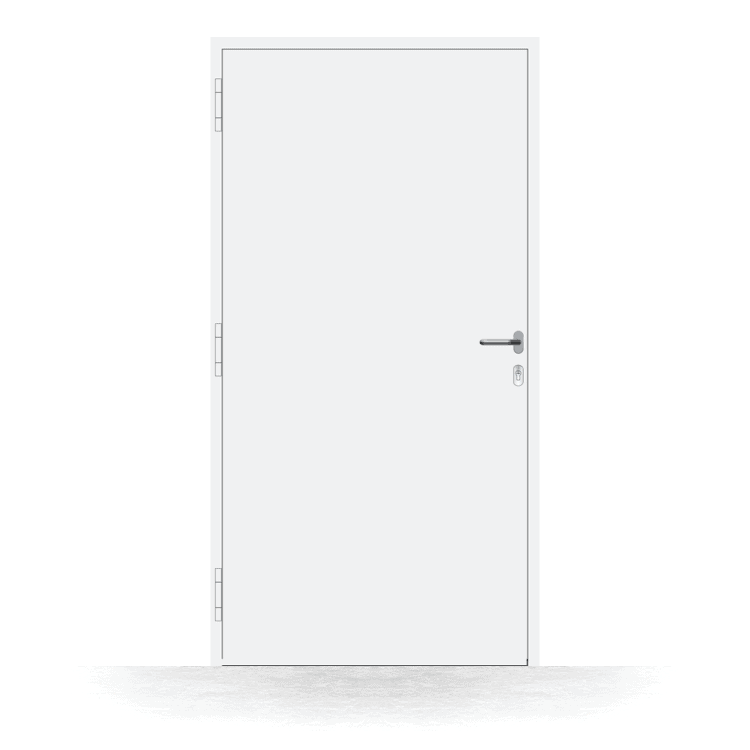 Modelo de puerta de entrada Salamanca en blanco desde el interior