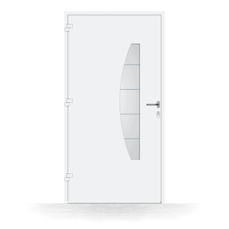 Puerta de entrada modelo Tarrasa en blanco desde el interior