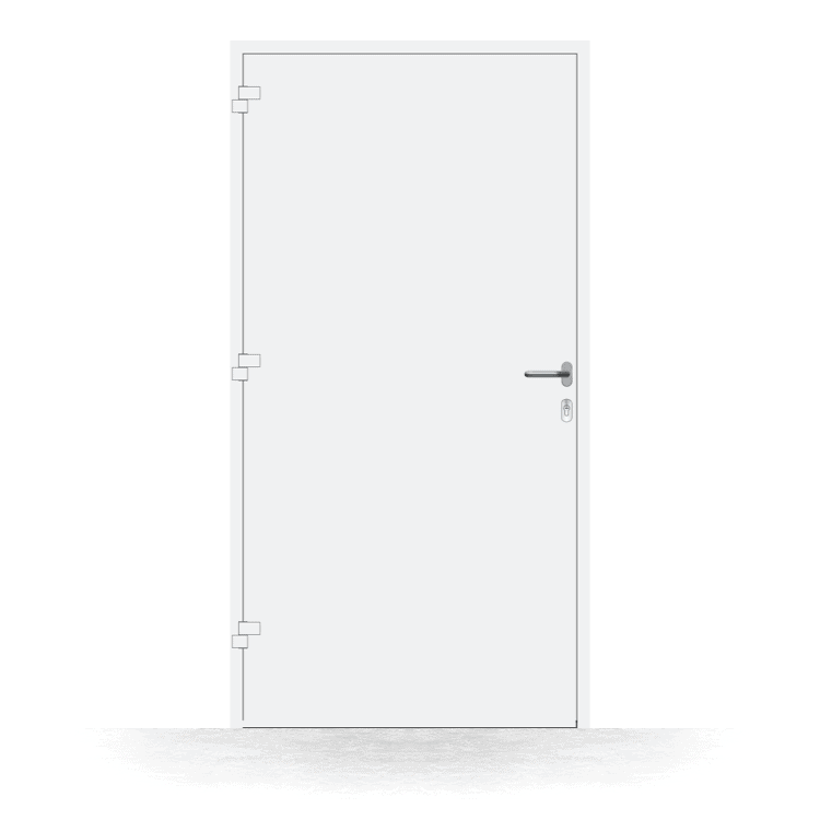 Puerta de entrada modelo Valencia en blanco desde el interior