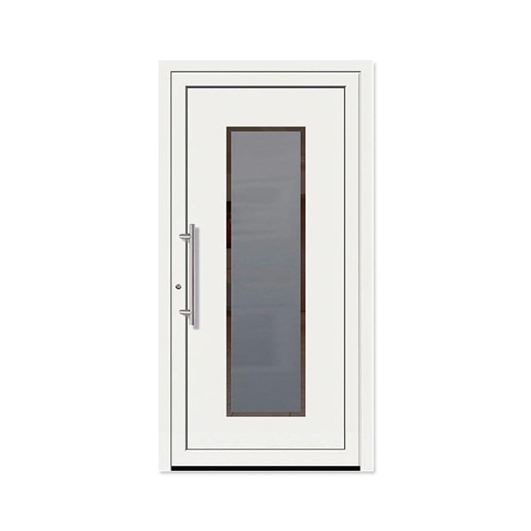 puerta de entrada de pvc con panel cristal central 