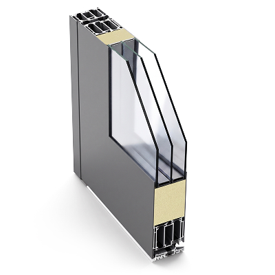 Perfil puerta de entrada de aluminio