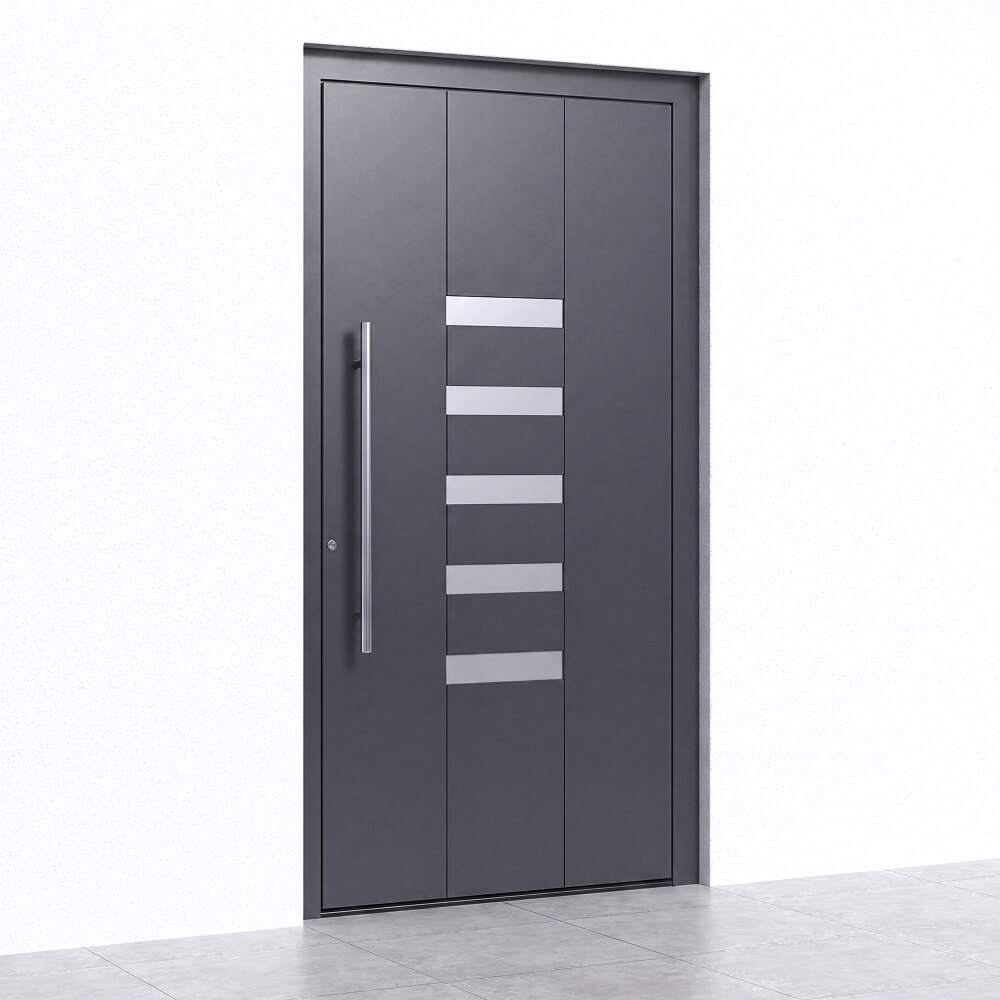 Instalación de la puerta de entrada Schüco Formentera