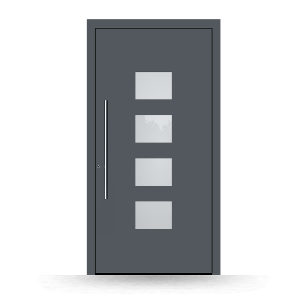 Puerta de entrada Schüco de aluminio Mataró