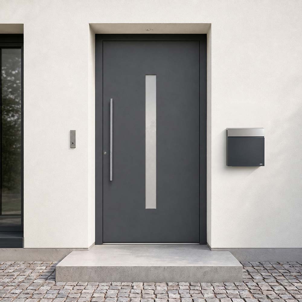Puerta de entrada Schüco antracita