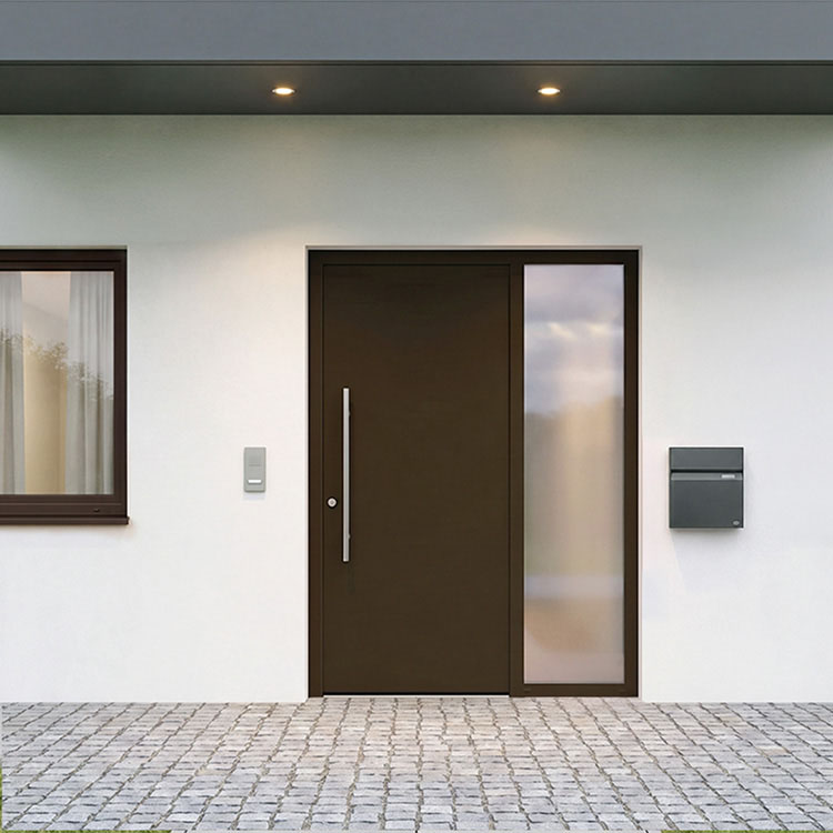Puerta Schüco con panel lateral derecho 