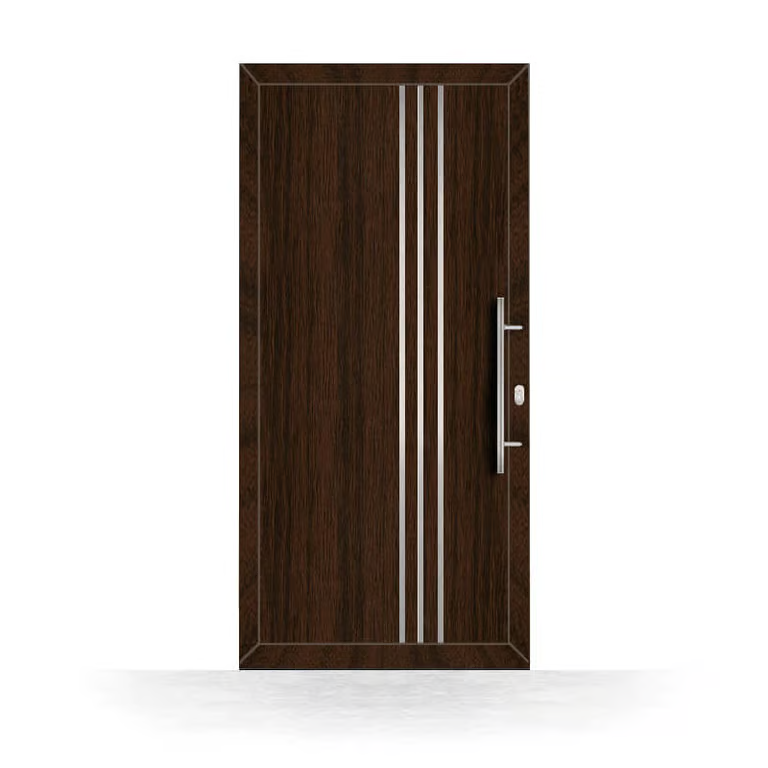 puerta de entrada pvc color roble melojo