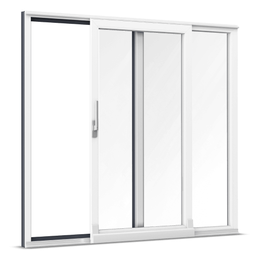 Puertas para terraza osciloparalelas de PVC-aluminio