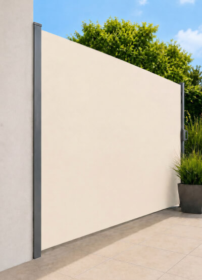 Toldo beige vista lateral
