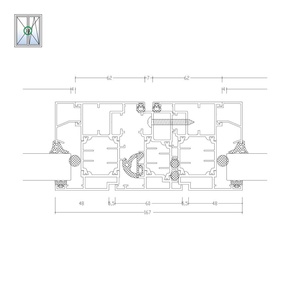 COR 3500: detalle de doble ventilación