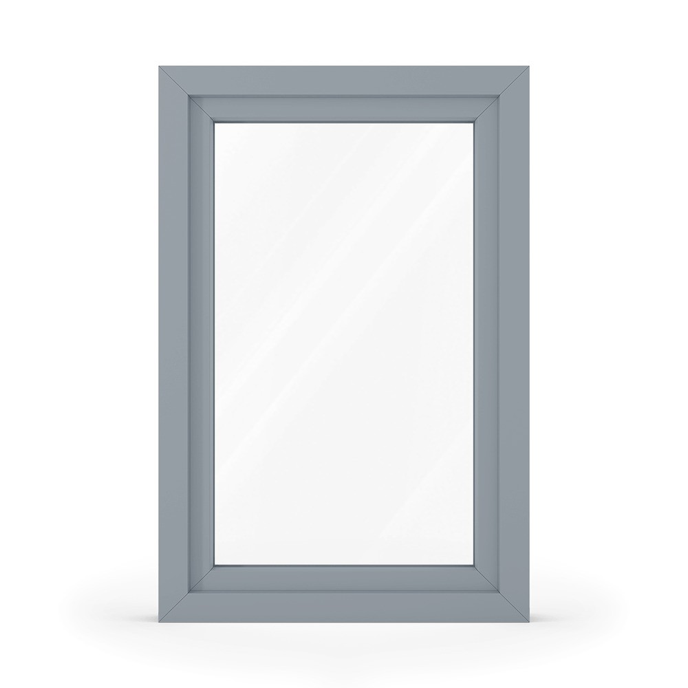 Ventanas de PVC en gris plata