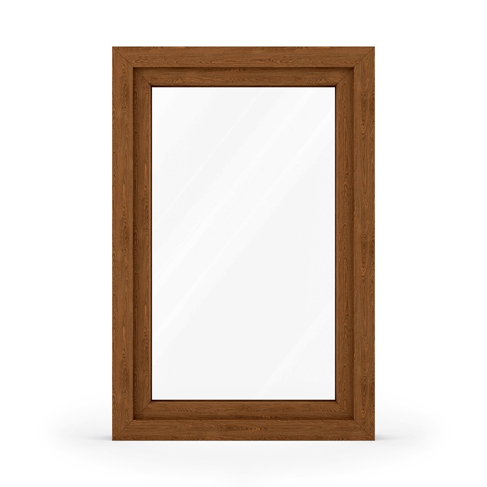 Ventanas de PVC en roble dorado