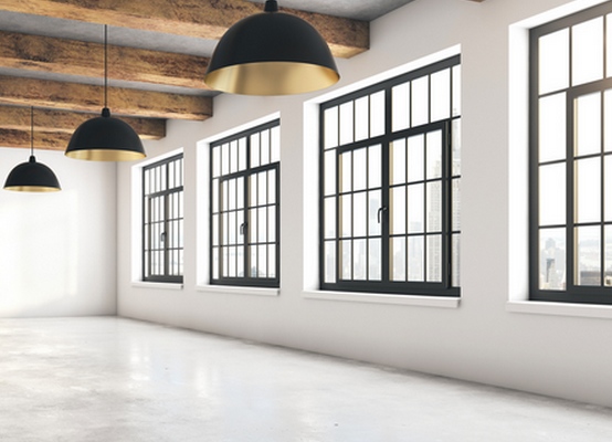 Ventanas negras con barrotillos