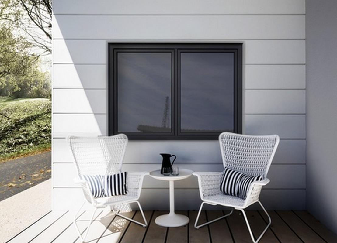 Ventana abisagrada pvc