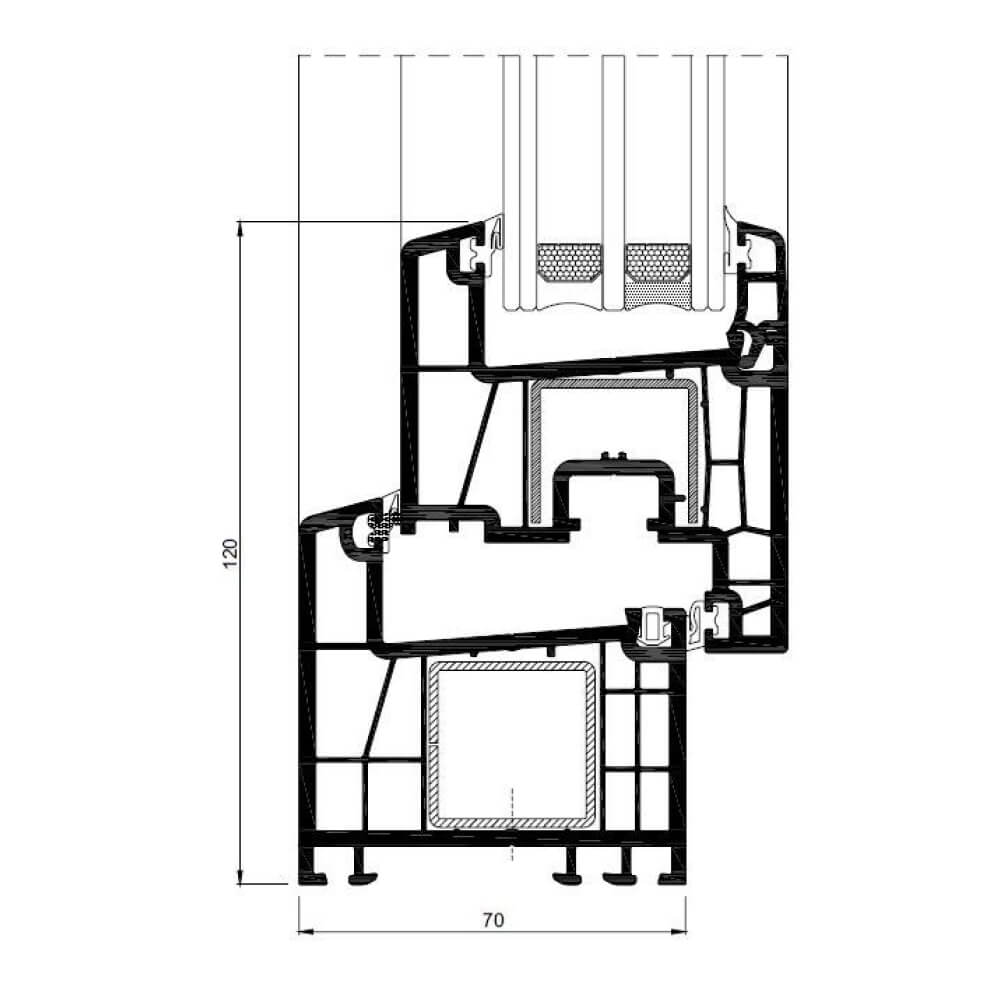 Plano sección COR A70
