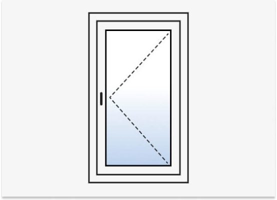 Ventana batiente derecha