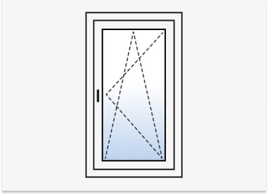 Ventana oscilobatiente derecha