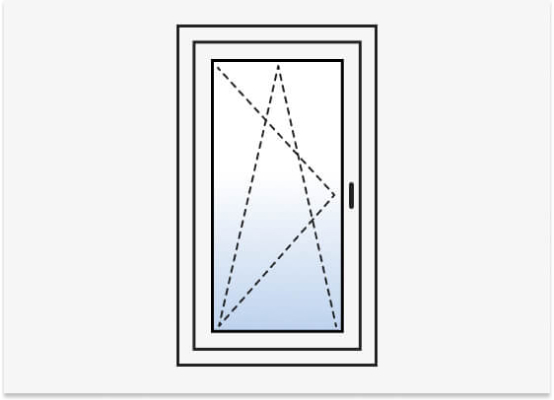 Ventana oscilobatiente izquierda