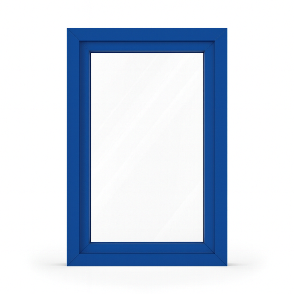 Ventana de color azul genciana RAL 5010
