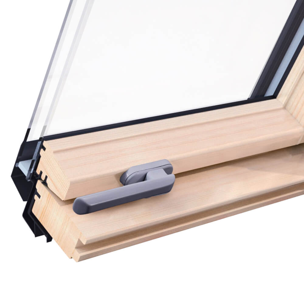 Ventana de techo Ropal R4/7 perfil de madera