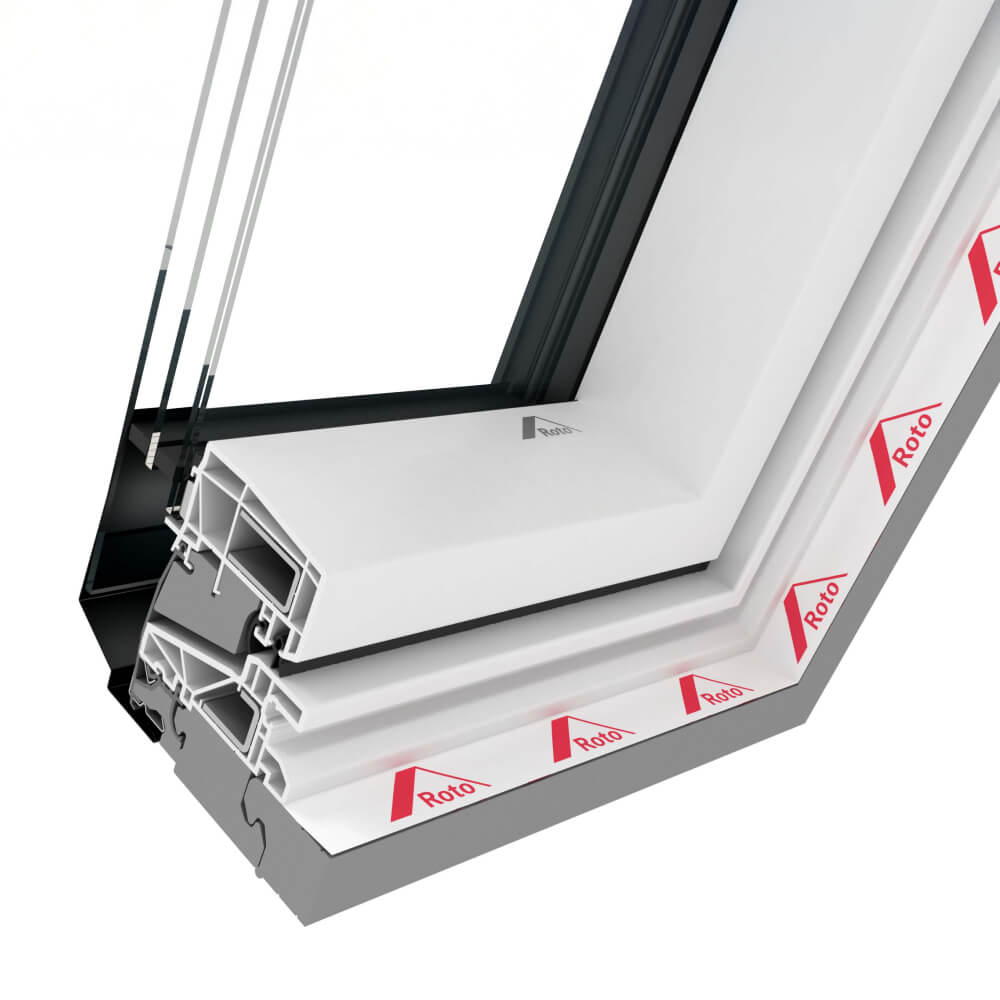 Ventana de techo Roto Q4 perfil de PVC