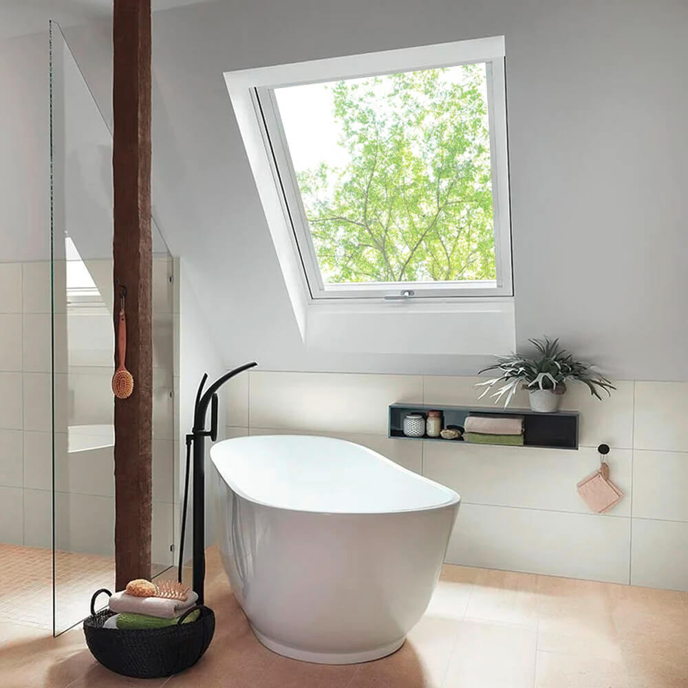 Ventana Roto R6 de PVC para instalación en baño