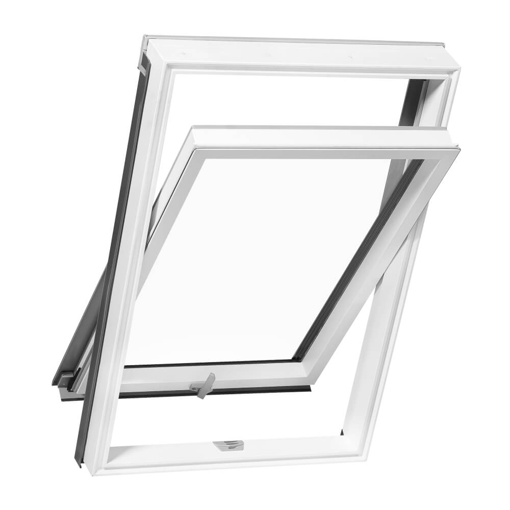 Ventana de techo RoofLITE+ Solid PVC abierta