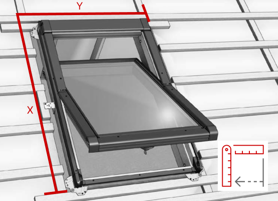 Medir una ventana de techo