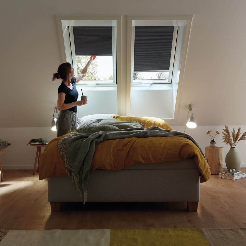 Ventana de techo con estore interior